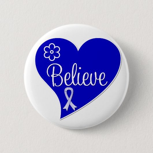 ALS Amyotrofe laterale sclerose Geloof hart Ronde Button 5,7 Cm (Voorkant)