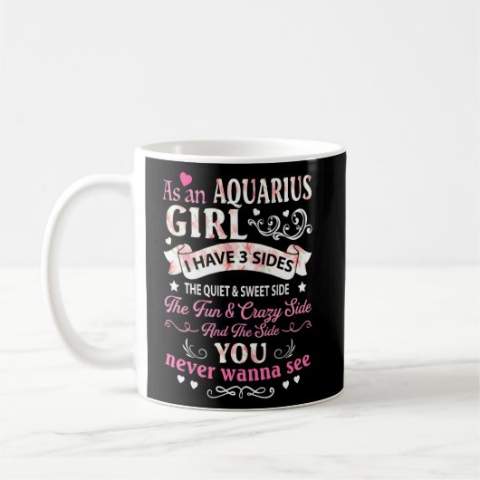 Als Aquarius Girl heb ik 3-koppige Floral-app Koffiemok (Links)