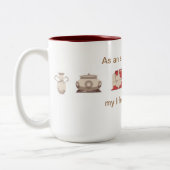 Als archeoloog zit mijn leven in puin. tweekleurige koffiemok (Links)