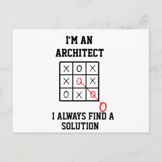 Als architect vind ik altijd een oplossing  ansich briefkaart (Voorkant)