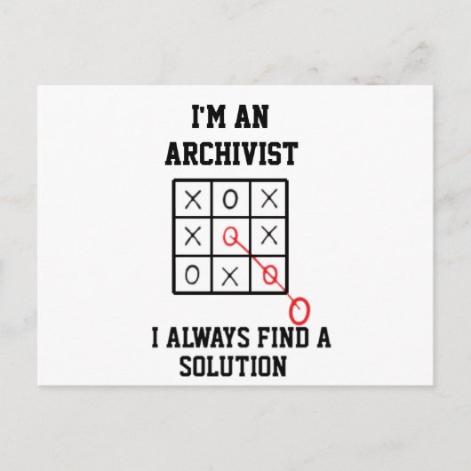 Als archivaris vind ik altijd een oplossing Postc Briefkaart (Voorkant)