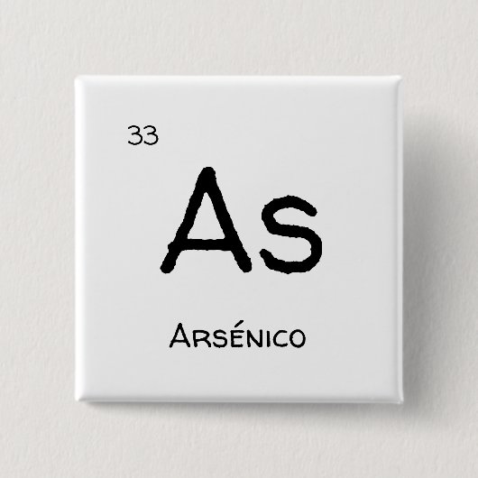 Als Arseen Vierkante Button 5,1 Cm (Voorkant)