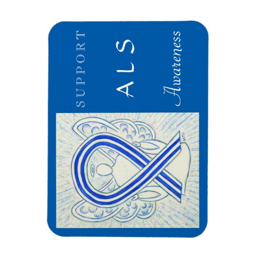 ALS Awareness Angel Custom Magnet Magneet (Verticaal)