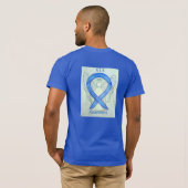 ALS Awareness Blue Ribbon Angel Custom T-shirt (Achterkant volledig)