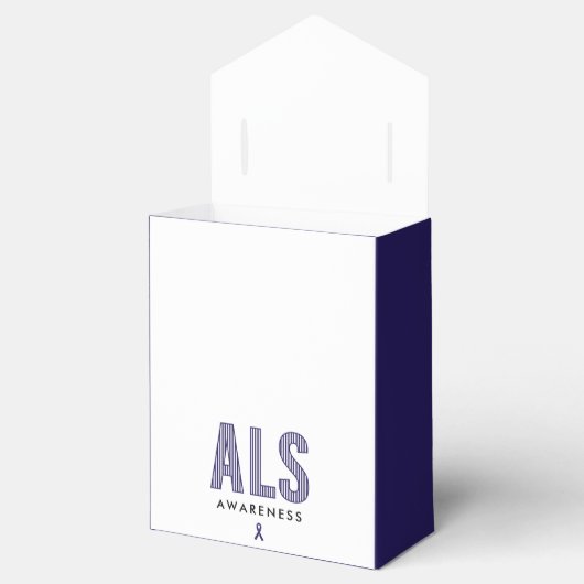 ALS Awareness Blue Ribbon Bedankdoosjes (Geopend)