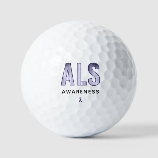 ALS Awareness Blue Ribbon Golfballen (Voorkant)