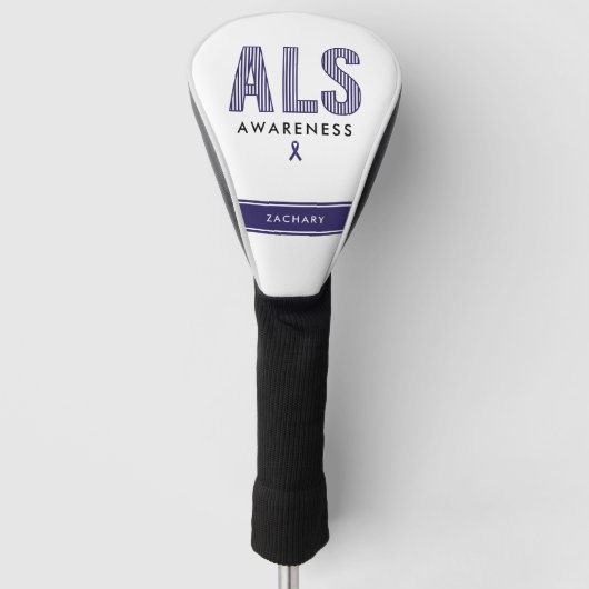 ALS Awareness Blue Ribbon Golfheadcover (Voorkant)