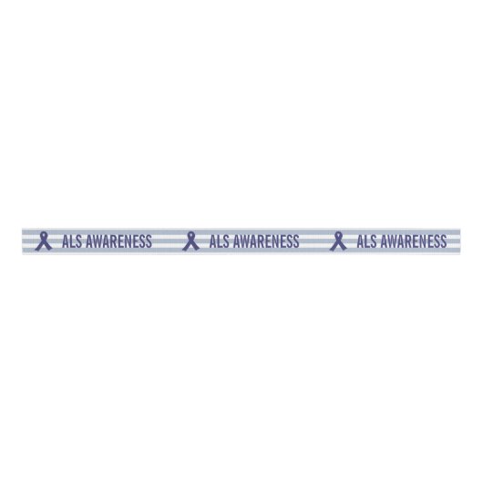 ALS Awareness Blue Ribbon Grosgrain Lint (Voorkant)