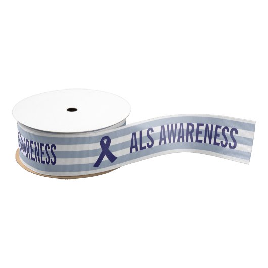 ALS Awareness Blue Ribbon Grosgrain Lint (Spoel)