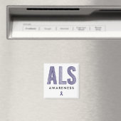 ALS Awareness Blue Ribbon Magneet (Insitu (Vaatwasser))