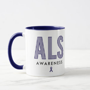 ALS Awareness Blue Ribbon Mok