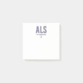 ALS Awareness Blue Ribbon Post-it® Notes (Voorkant)