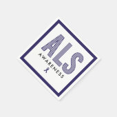 ALS Awareness Blue Ribbon Servet (Hoek)