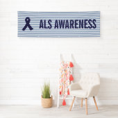 ALS Awareness Blue Ribbon Spandoek (Insitu)