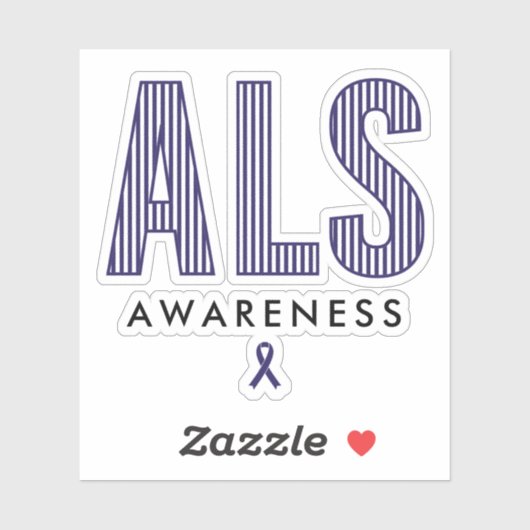 ALS Awareness Blue Ribbon Sticker (Vel)