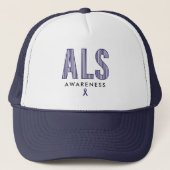 ALS Awareness Blue Ribbon Trucker Pet (Voorkant)