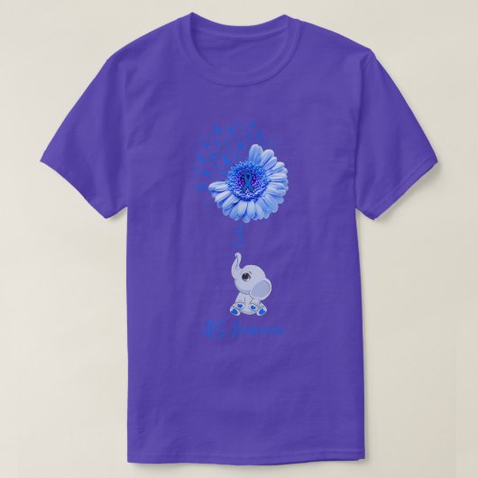 ALS Awareness Faith Elephant Survivor Fighter  T-shirt (Design voorkant)