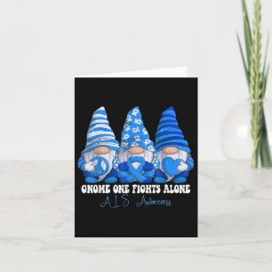 ALS Awareness Maand Blue Ribbon Gnomies Ondersteun Kaart