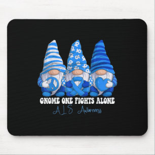 ALS Awareness Maand Blue Ribbon Gnomies Ondersteun Muismat