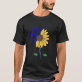 ALS Awareness Maand Zonnebloem Blauw Lint Familie  T-shirt (Voorkant)
