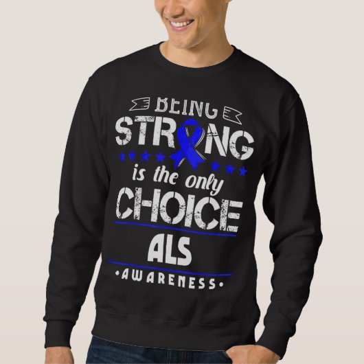 ALS Awareness Month ondersteuning voor ALS-patiënt Trui (Voorkant)