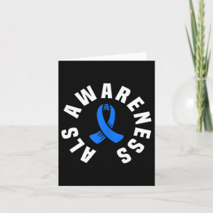 ALS Awareness Pocket Draag Blue Ribbon ALS-ziekte Kaart