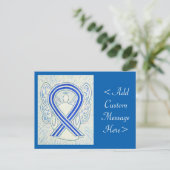 ALS Awareness Ribbon Angel Custom Art Briefkaart (Staand voorkant)