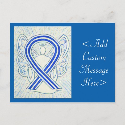 ALS Awareness Ribbon Angel Custom Art Briefkaart (Voorkant)