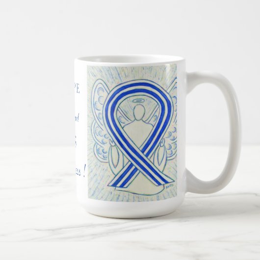 ALS Awareness Ribbon Angel Custom Mok (Rechts)