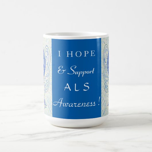 ALS Awareness Ribbon Angel Custom Mok (Center)