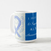 ALS Awareness Ribbon Angel Custom Mok (Voorkant links)