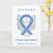 ALS Awareness Ribbon Angel Gepersonaliseerd Card Kaart (Gele Bloem)