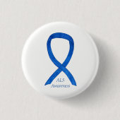 ALS Awareness Ribbon Custom Art Pin Ronde Button 3,2 Cm (Voorkant)