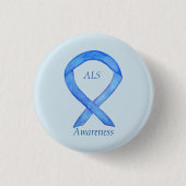 ALS Awareness Ribbon Custom Art Pin Ronde Button 3,2 Cm (Voorkant)