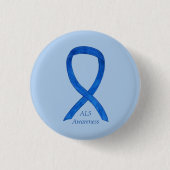 ALS Awareness Ribbon Custom Art Pin Ronde Button 3,2 Cm (Voorkant)