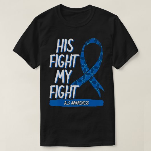 ALS Awareness Ribbon MND Lou Gehrig's Disease Blue T-shirt