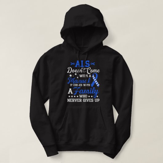 ALS Awareness Support, ALS Fighter, ALS Warrior, A Hoodie (Design voorkant)