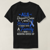 ALS Awareness Support, ALS Fighter, ALS Warrior, A T-shirt (Design voorkant)