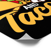 Als badminton en taco's ben ik in design badminton poster (Hoek)