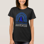 Als Bewustmafbeelding Maand Blue Rainbow Support S T-shirt (Voorkant)