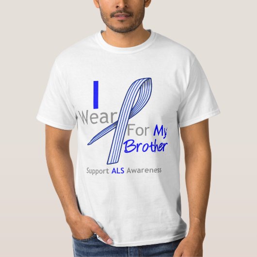 ALS BEWUSTMAKING IK Draag ALS Lint VOOR Mijn broer T-shirt (Voorkant)
