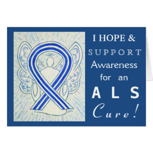 ALS Bewustmaking Ribbon Angel Art Hope Wenskaarten
