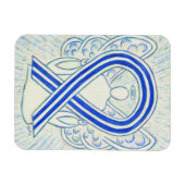 ALS BEWUSTMAKING Ribbon Angel Custom Magnet Gift Magneet (Horizontaal)