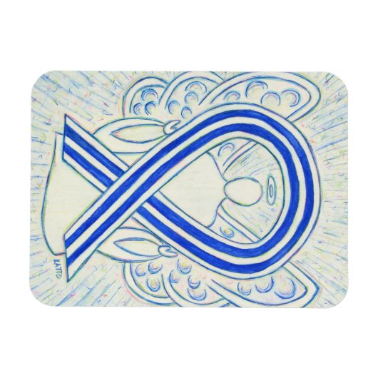 ALS BEWUSTMAKING Ribbon Angel Custom Magnet Gift Magneet (Horizontaal)