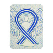 ALS BEWUSTMAKING Ribbon Angel Custom Magnet Gift Magneet (Verticaal)