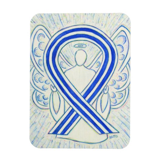 ALS BEWUSTMAKING Ribbon Angel Custom Magnet Gift Magneet (Verticaal)