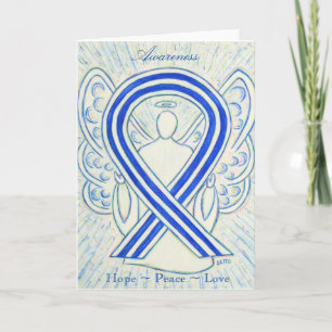 ALS Bewustmaking Ribbon Angel Holiday Greep Card Feestdagen Kaart