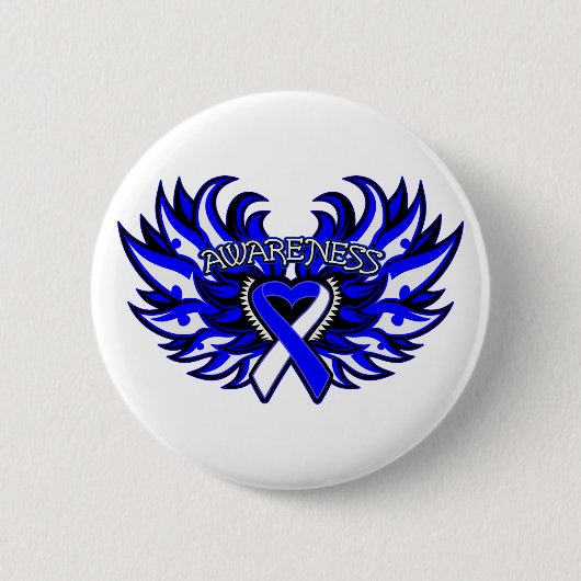 ALS BEWUSTMAKING Wings.png Ronde Button 5,7 Cm (Voorkant)