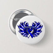 ALS BEWUSTMAKING Wings.png Ronde Button 5,7 Cm (Voorkant /achterkant)
