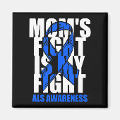 ALS Bewustmakingsmaand Blauwe lintemomagevechten k Magneet (Voorkant)